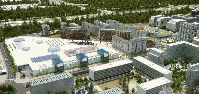 Infografía del desarrollo urbanístico de Valdebebas